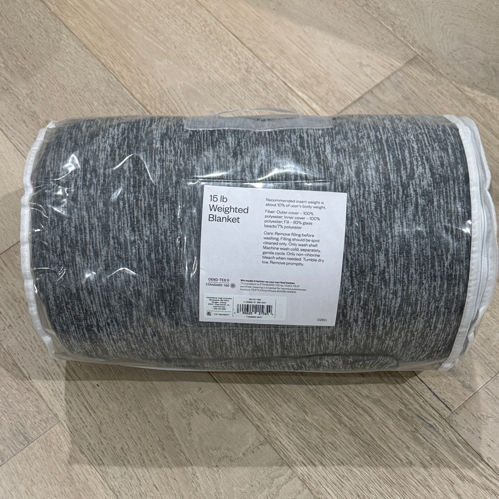 Room Essentials Charcoal Weighted Blanket - Picture 2 of 3